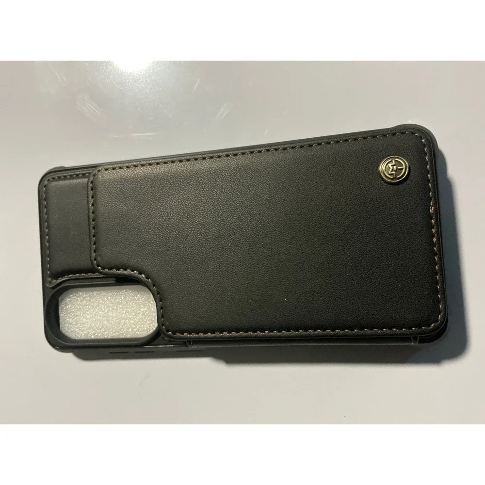 Vinich Samsung Galaxy S25 Edge Wallet Case Card Holder Kickstand Black‎